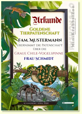 Patenschafturkunde im Mini KrabbelZoo
